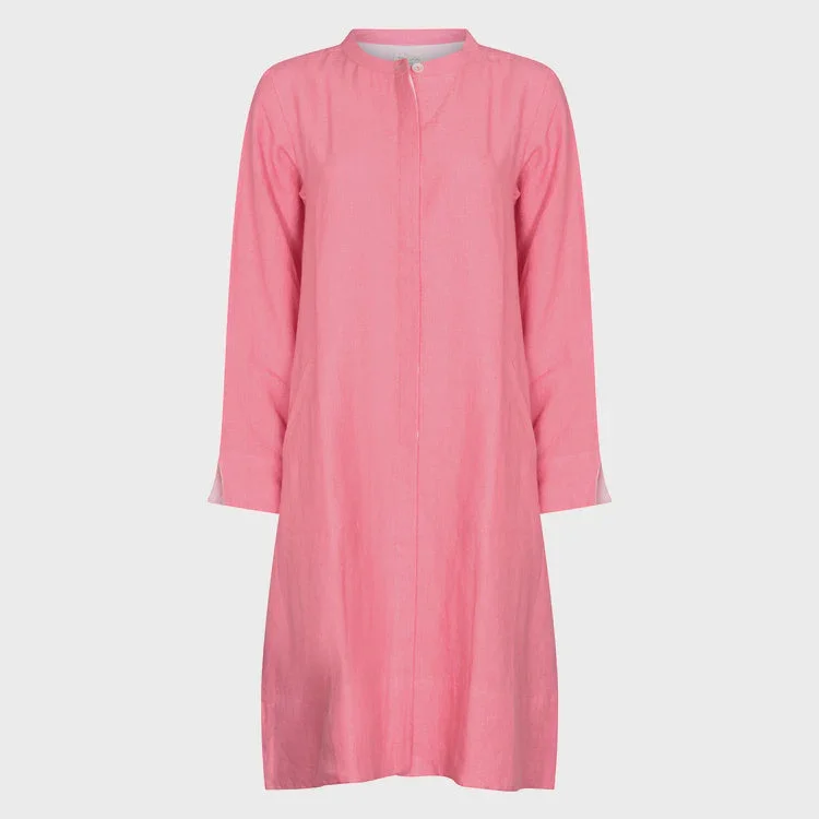 Grab Yours Before It’s Too Late!NOLOGO Super mix raspberry linen coat dress