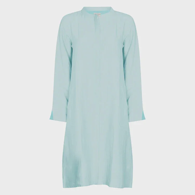 Savings You Can’t Ignore!NOLOGO Super mix sky blue linen coat dress