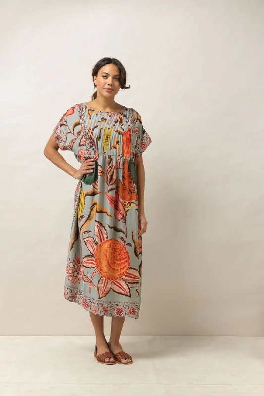 Save More Than Ever!Pleat Joy Grn Dress