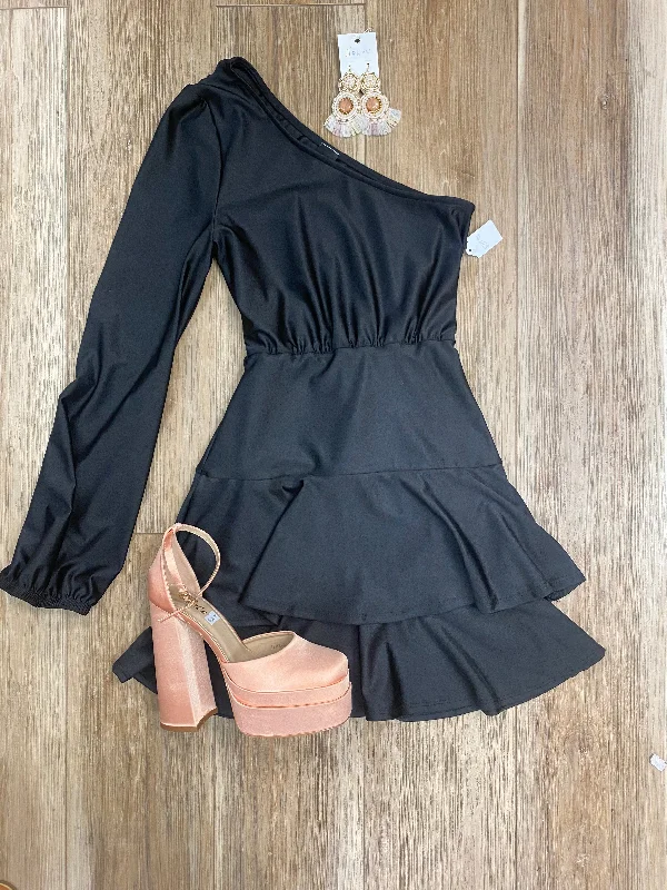 Huge Savings – Act Now!One-Sleeve Ruffle Dress