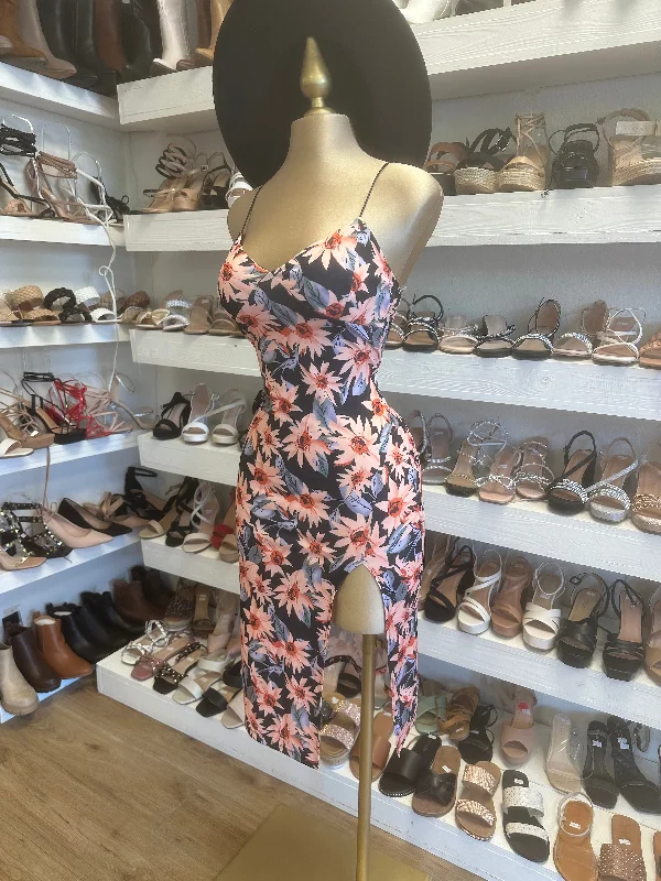 Exclusive Deals Just for You!Pink Sunflower Draped Dress