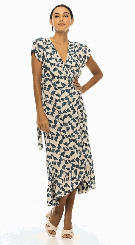 Shop Now and Save!PM Melisa Long  Wrap Croisee Ecru Dress