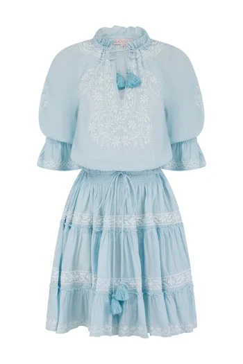 Mega Sale Happening Now!PR amar sky blue-white dress