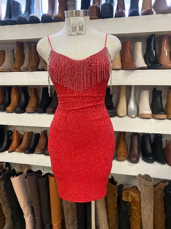 Your Wallet Will Thank You!Red Fringe Dress