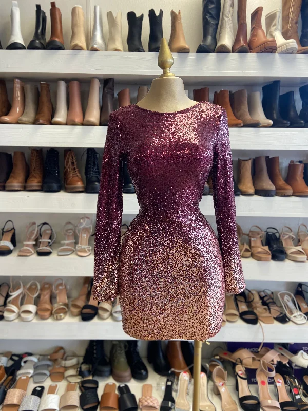 Everything Must Go!Sequin Ombré Backless Dress