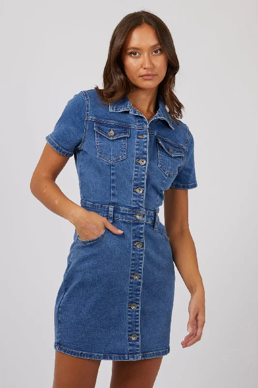 Limited Deals, Unlimited Savings!Shay Mid Blue Denim Dress