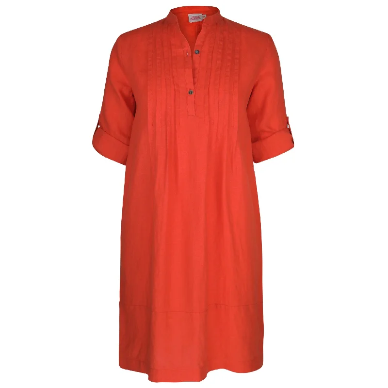 Hottest Discounts of the Year!Trisha Orange Pleat Cocoon Dress