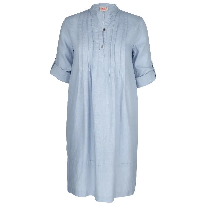 Your Best Deals Are Here!Trisha Pleat Cocoon Sky Blu Dress