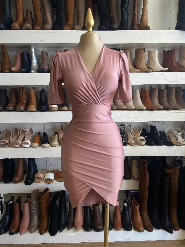 Buy More, Save More!V Neck Draped Dress