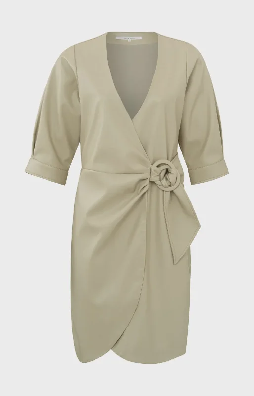 Hottest Discounts of the Year!Eucalyptus Green Wrap Dress