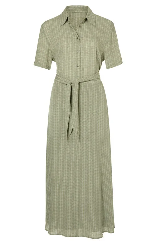 Exclusive Offers You’ll Love!Printed Short Sleeve Dress With Knotted Waist Detail