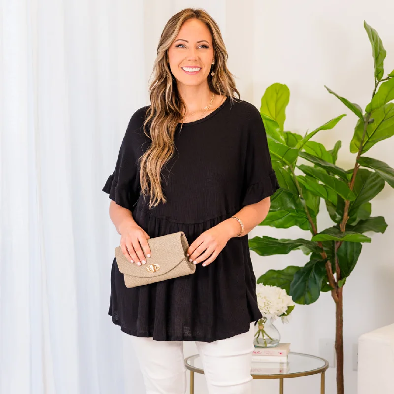 Unmissable Offers Await!Alive And Free Top, Black
