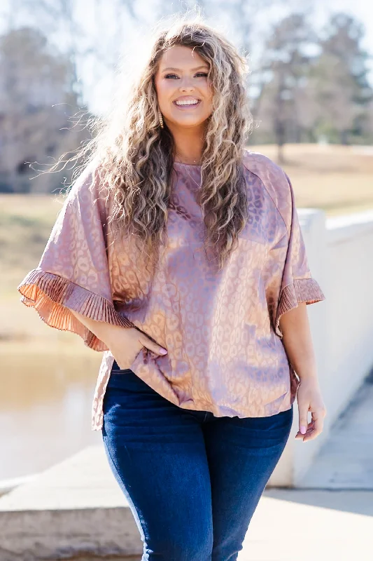 Save More Than Ever!Baby It's Gold Outside Top, Taupe