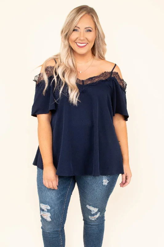 Everything Must Go!Born Beautiful Blouse, Navy
