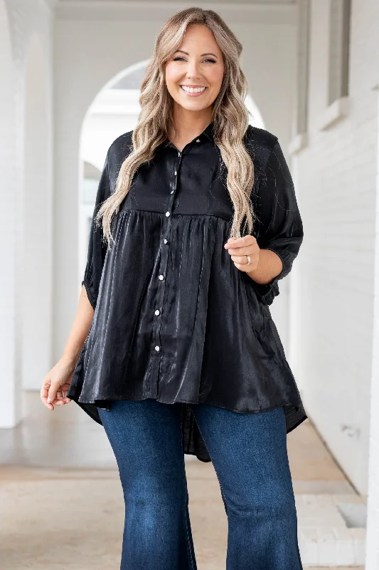 Hurry! While Supplies Last!Castle In The Valley Tunic, Black
