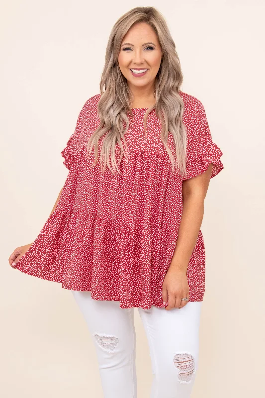 Mega Sale Happening Now!Coffee By Candlelight Top, True Red