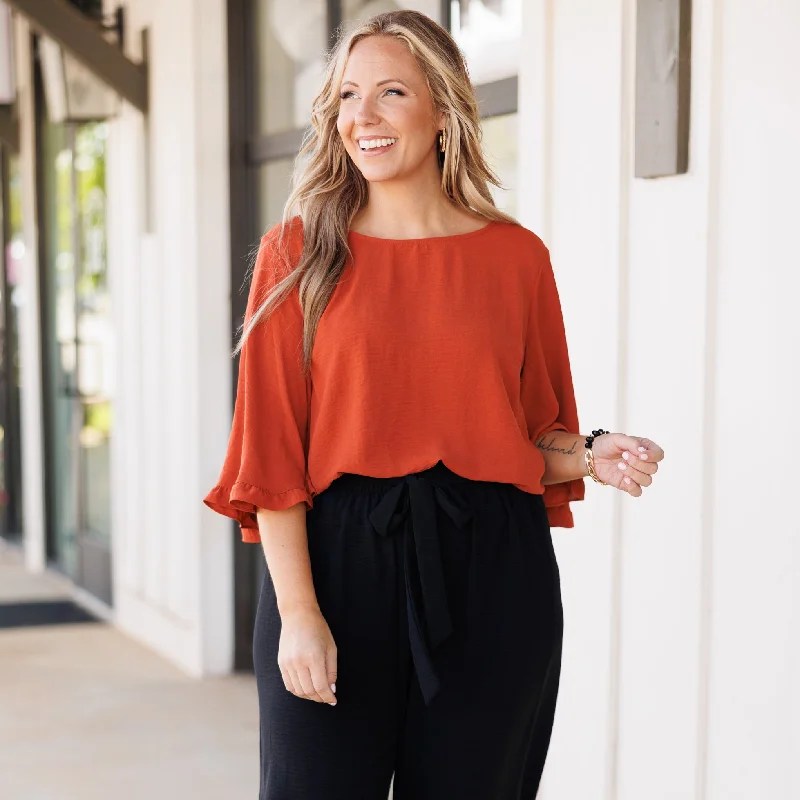 Flash Deals – Act Quickly!Come Hideaway Top, Rust