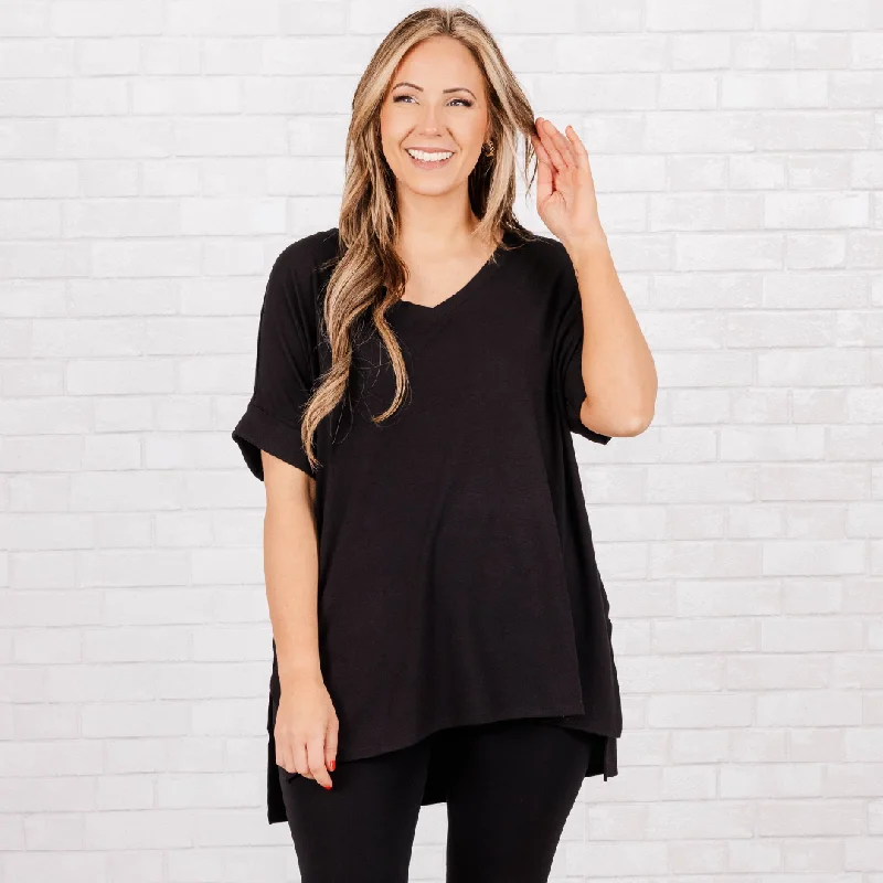 Today’s Deals, Tomorrow’s Regrets!Comfy Travels Top, Black