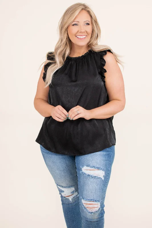 Limited Time Offer!Cute And Casual Top, Black