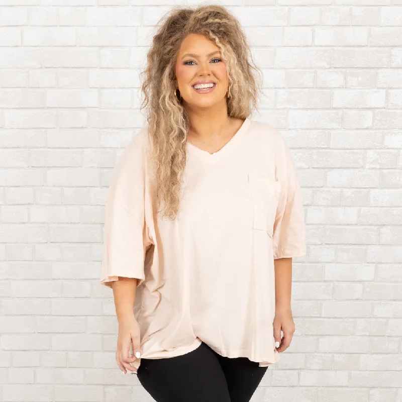 One Day Only – Huge Savings!Dancing In The Mirror Top, Cream Pink