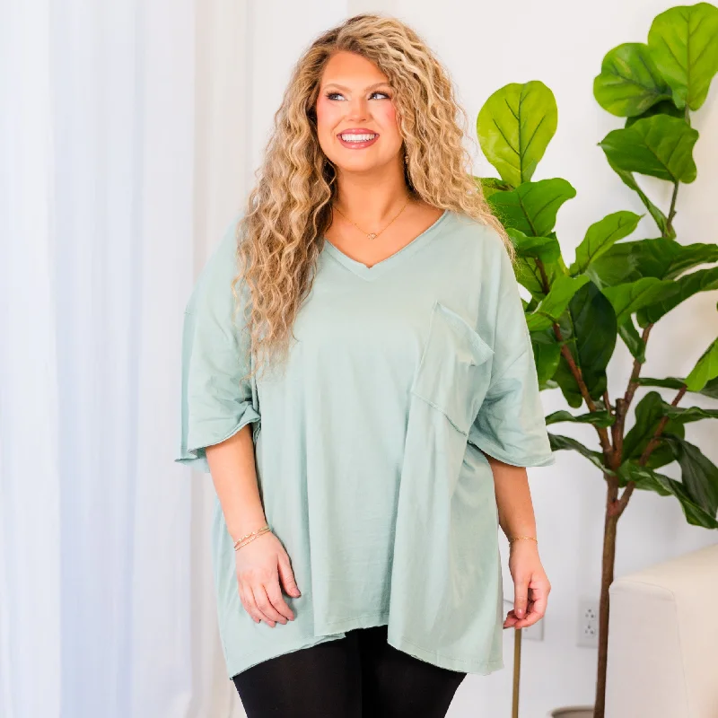 Get It Before It’s Gone!Dancing In The Mirror Top, Light Green