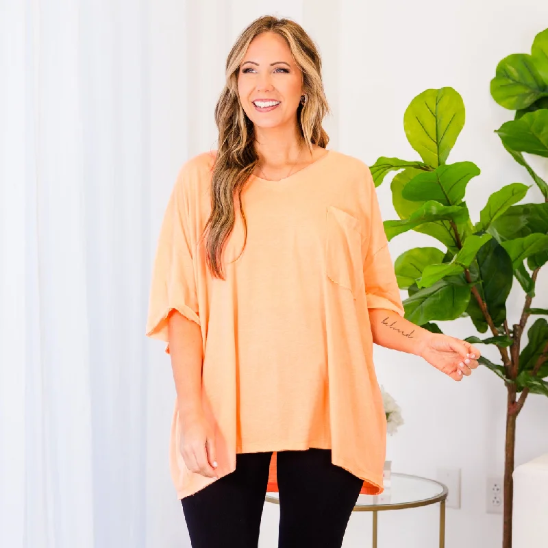 Hot Deals You Can’t Resist!Dancing In The Mirror Top, Neon Coral