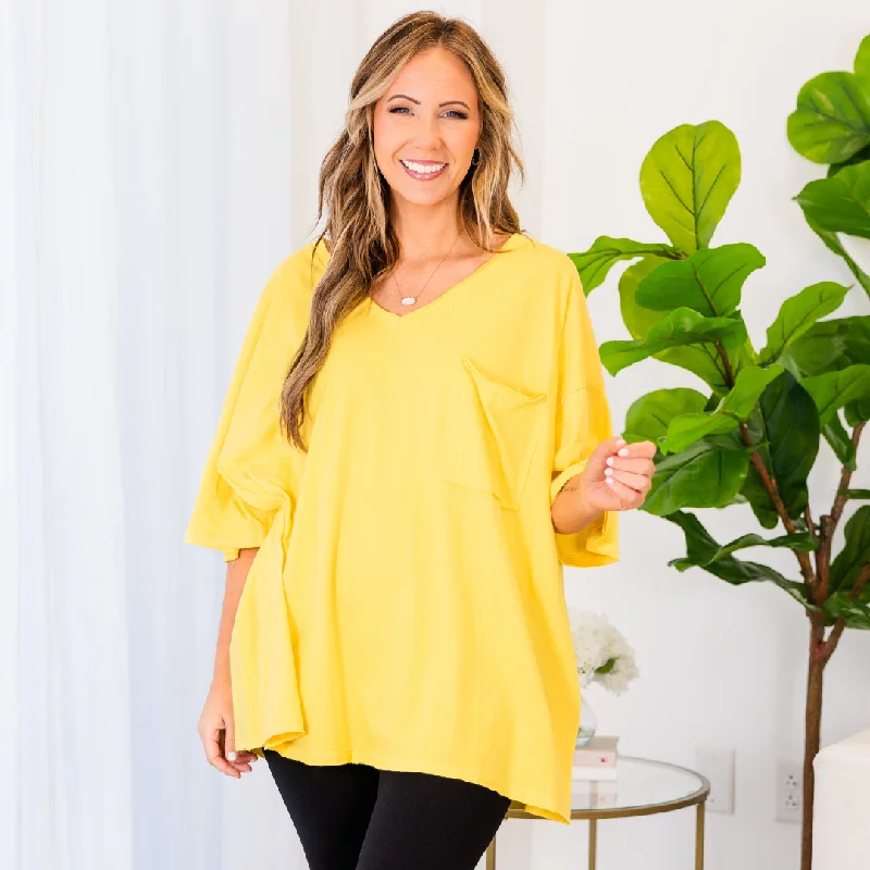 Buy One, Get One Free!Dancing In The Mirror Top, Yellow
