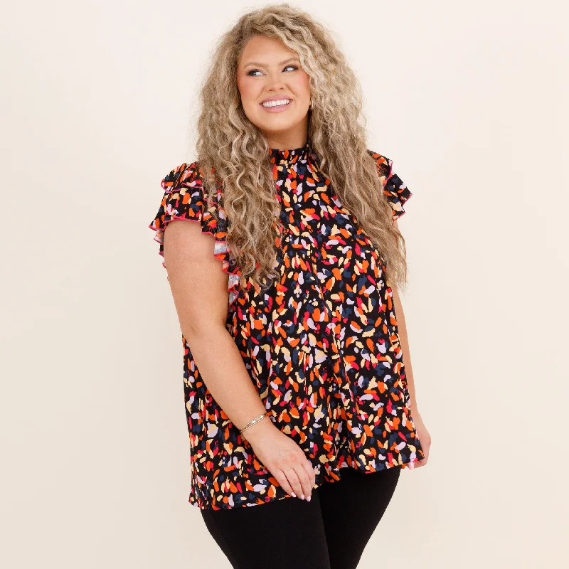 Score Big Savings Today!Don't Leave Me Top, Black/Fuchsia