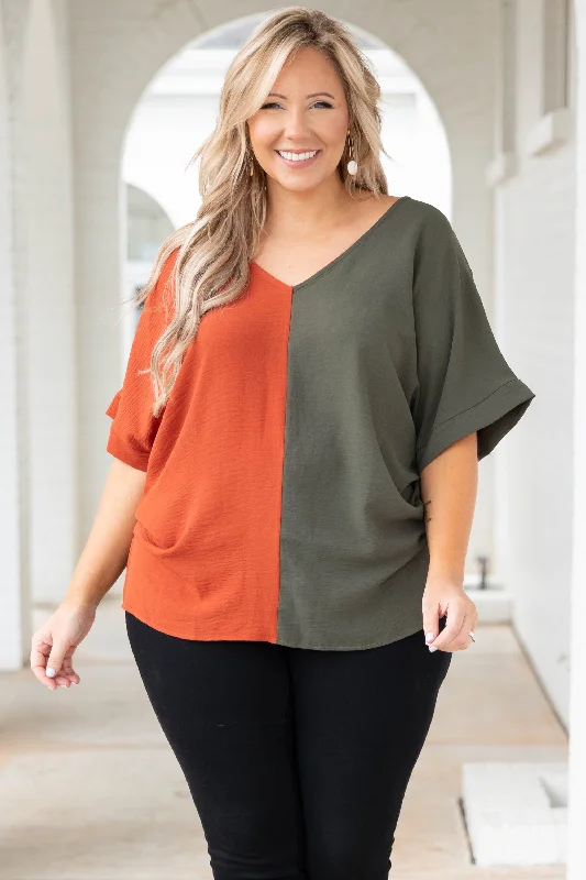 Buy More, Save More!Double Dose of Color Top, Olive