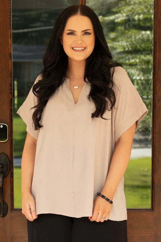 Save More When You Shop More!Dreamin' With You Top, Beige