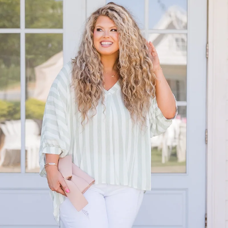 Get Ready to Save!Everyday Stripe Top, Green