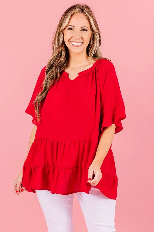 Hottest Discounts of the Year!Gazania Top, Cranberry