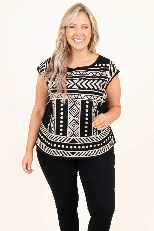 Unbeatable Prices!Let Time Stop Top, Black Taupe