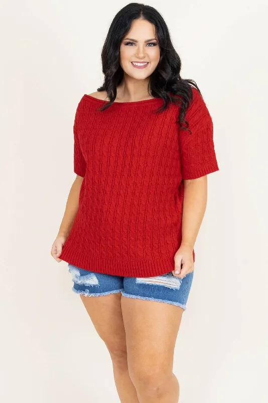 Bigger Savings, Better Shopping!Let's Be Fair Top, Red