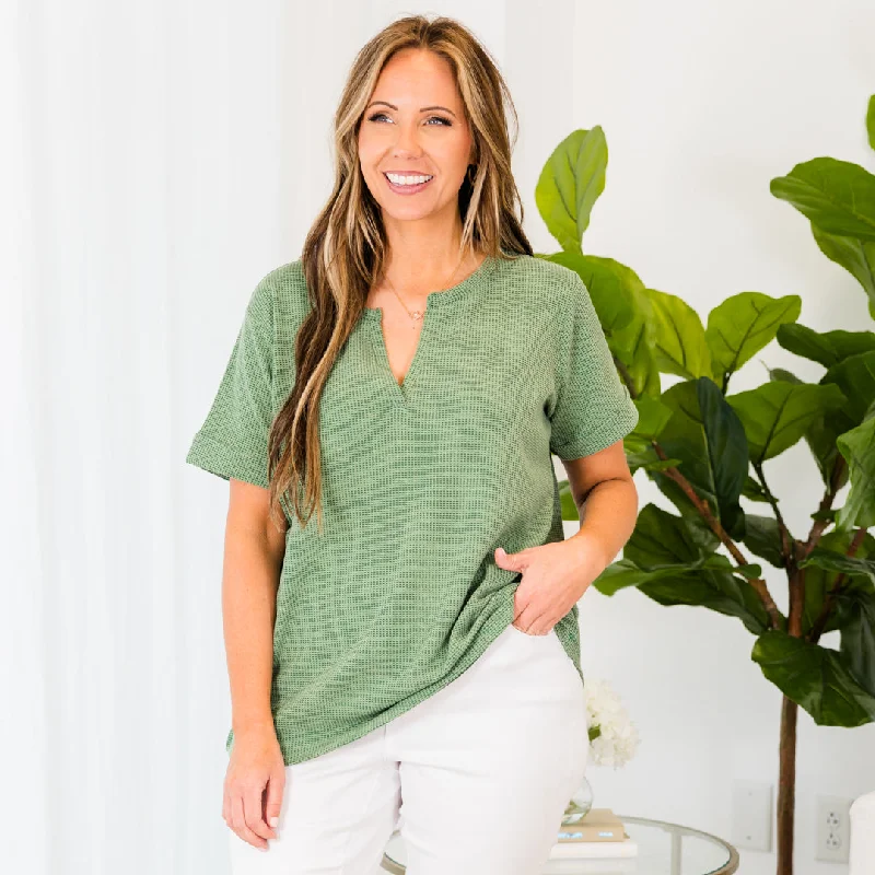 Seasonal Sale – Shop Now!Let's Go Somewhere Top, Dark Green