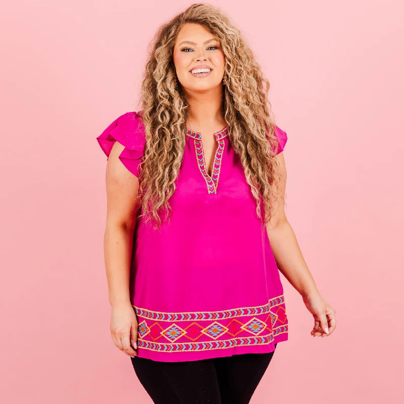 Don’t Wait – Deals Won’t Last!Miss Know It All Top, Magenta