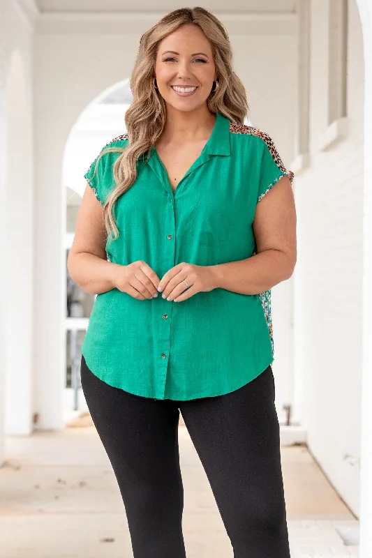 Don't Miss Out!Natural Gem Top, Jade Green