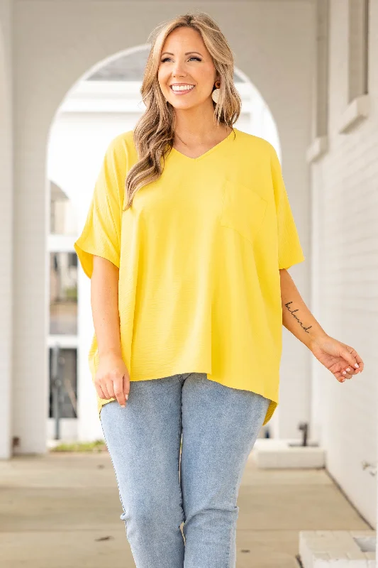 The Sale You’ve Been Waiting For!On The Run Top, Yellow