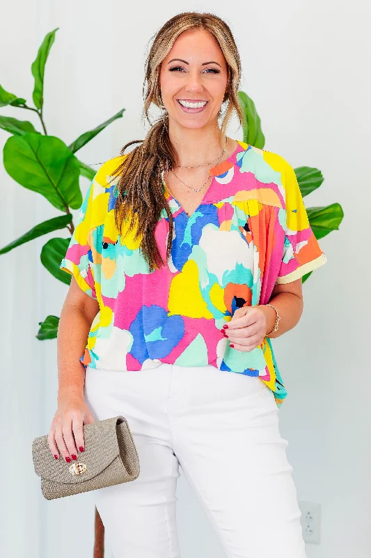 Flash Sale – Act Fast!South Of The Sea Top, Yellow-Mint