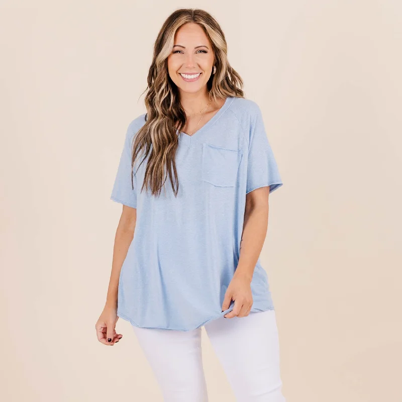 Unmissable Offers Await!Starting Anew Top, Sky Blue