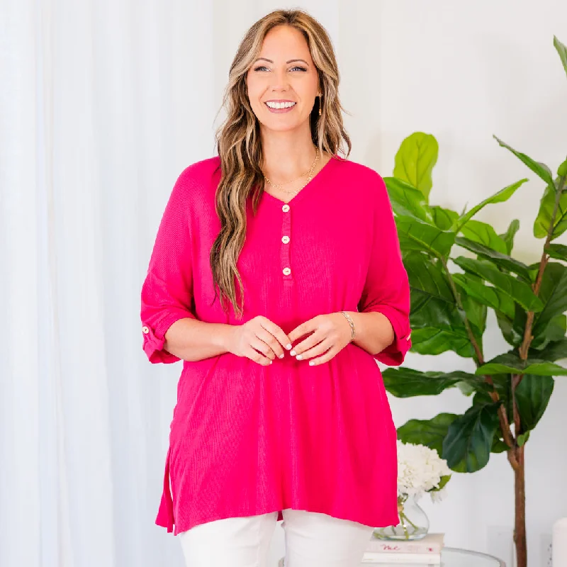 Unmissable Offers Await!Telling A Different Story Top, Fuchsia