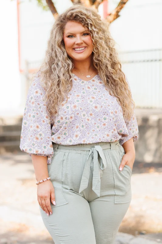 Hurry! While Supplies Last!Thinking About Me Top, Lavender
