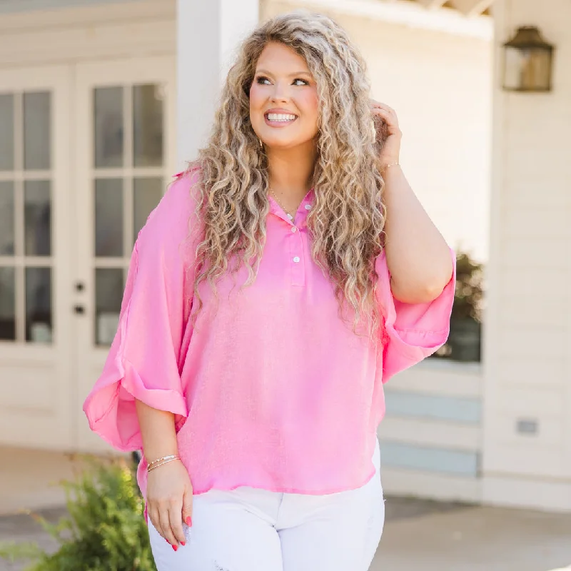 Exclusive Offers You’ll Love!Whirlwind Weekend Top, Pink Cosmos