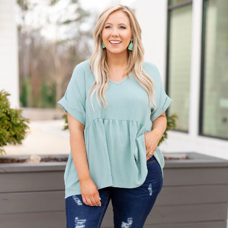Shop the Hottest Deals!Wide Eyed Gaze Top, Aloe