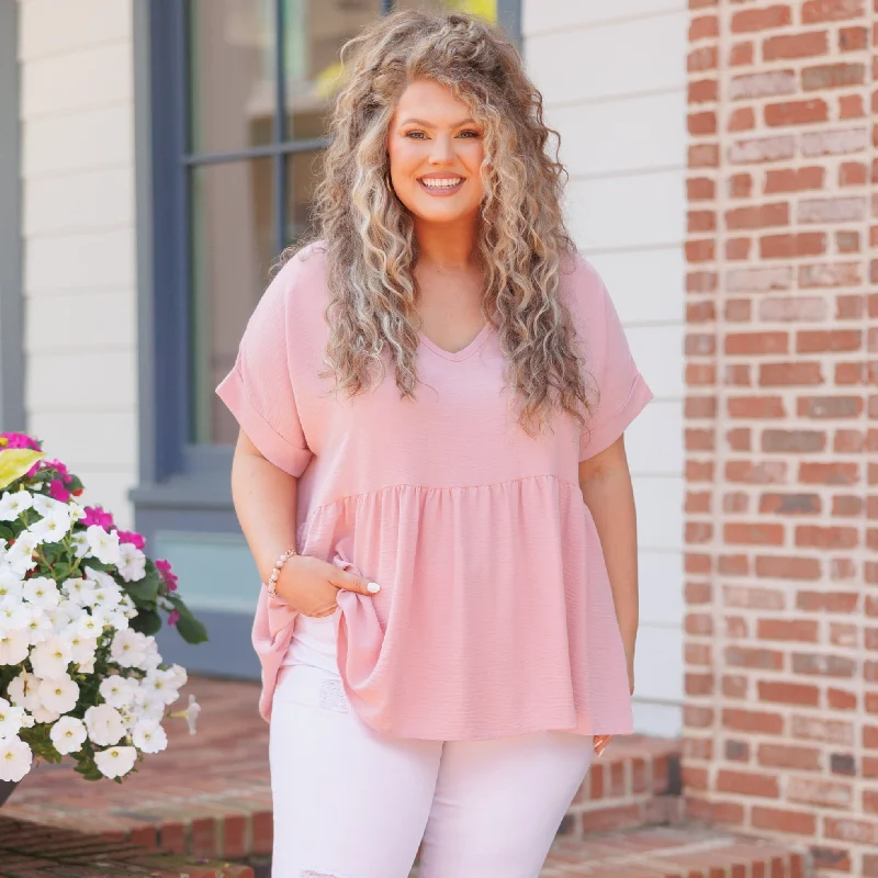 Limited Deals, Unlimited Savings!Wide Eyed Gaze Top, Blush