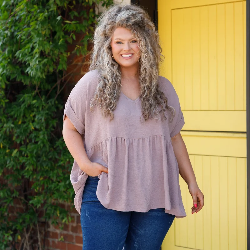 Get More, Spend Less – Shop Now!Wide Eyed Gaze Top, Mocha