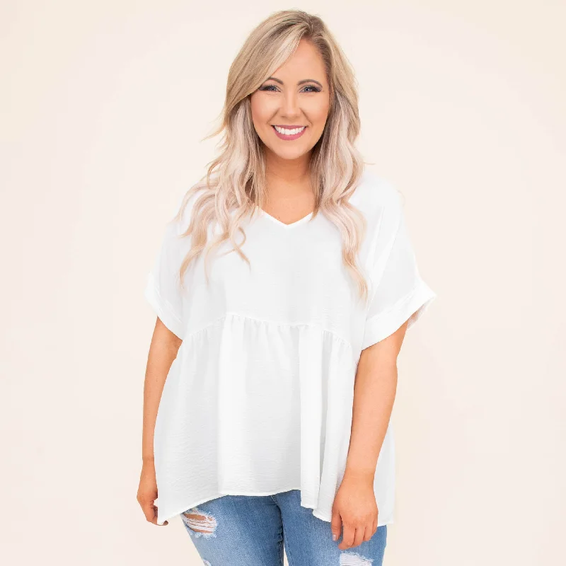 Shop More, Spend Less!Wide Eyed Gaze Top, Off-White