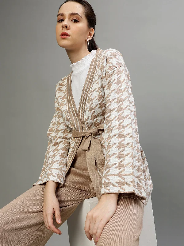 Huge Savings – Act Now!Centre Stage Women Self-Design Full Sleeves Sweater