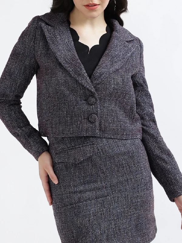 Bigger Savings, Better Shopping!Centre Stage Women Solid Notched Lapel Full Sleeves Blazer
