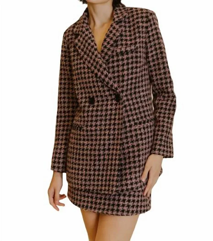 Save More Than Ever!Dortha Tweed Blazer In Pink